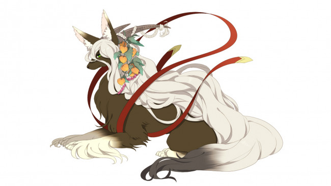 Обои картинки фото аниме, животные,  существа, зверь