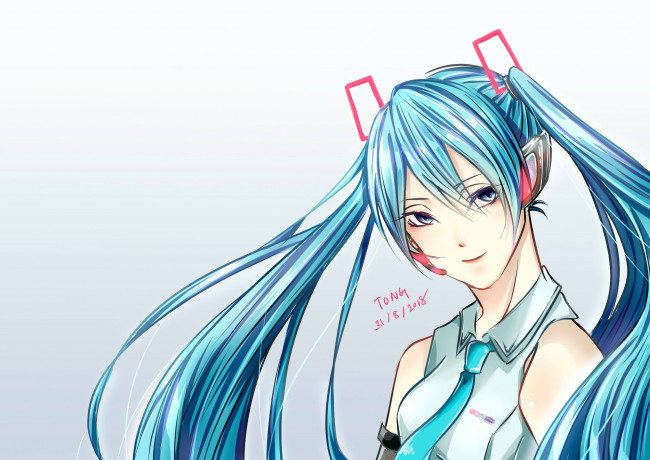 Обои картинки фото аниме, vocaloid, мику