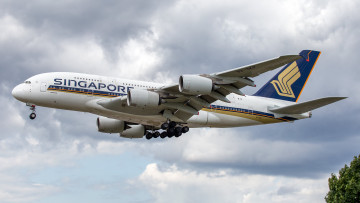 Картинка airbus+a380-841 авиация пассажирские+самолёты авиалайнер