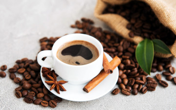 Картинка еда кофе +кофейные+зёрна бадьян корица зерна