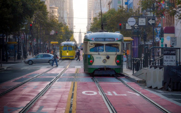 Картинка города сан-франциско+ сша улица трамваи