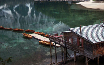 Картинка корабли лодки +шлюпки отражение озеро