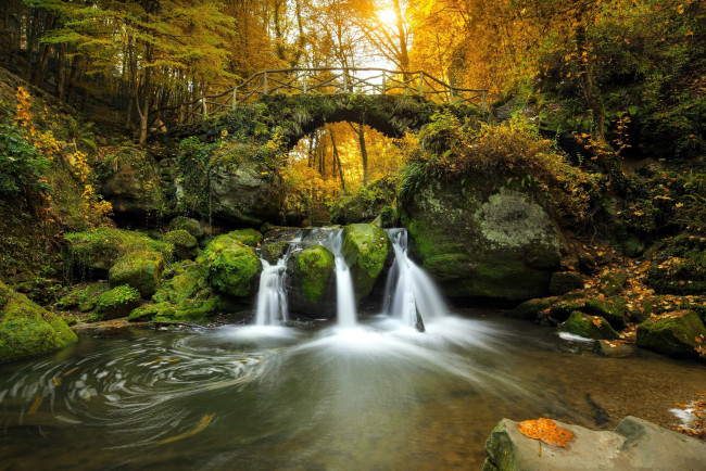 Обои картинки фото природа, водопады, поток, вода, водопад