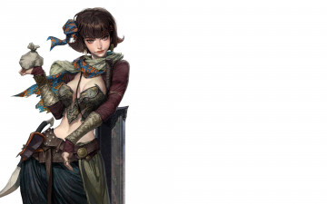 Картинка аниме unknown +другое+ девушка оружие мешочек