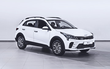 Картинка автомобили kia rio x 4k кроссовер 2021 белый