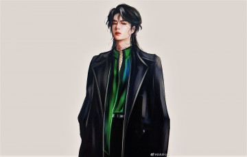 Картинка рисованное люди ван ибо плащ