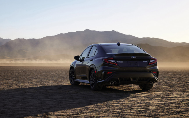 Обои картинки фото автомобили, subaru, седан, 2022, wrx, 4k, вид, сзади, черный, новый, cубару, японские