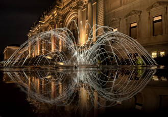 Картинка города нью-йорк+ сша metropolitan museum фонтан нью-йорк