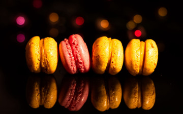 Картинка еда макаруны лакомство печенье ассорти