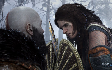 Картинка видео+игры god+of+war +ragnarok бой щит меч