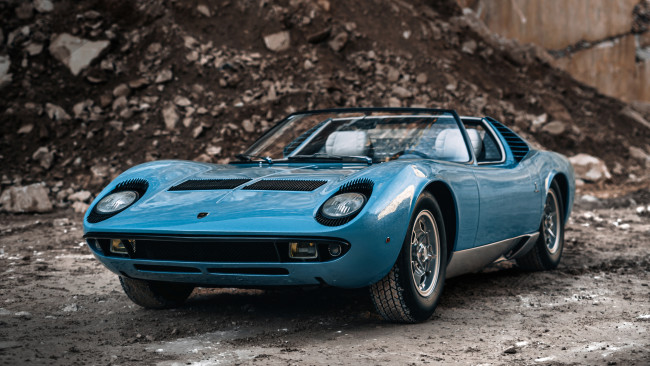 Обои картинки фото lamborghini miura roadster 1968, автомобили, lamborghini, miura, roadster, 1968, ретро, спортивный, родстер
