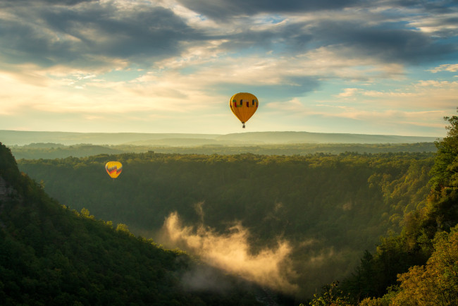 Обои картинки фото авиация, воздушные шары дирижабли, воздушный, шар, пейзаж