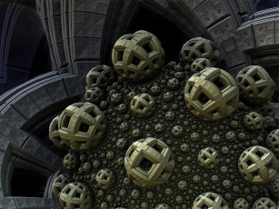 Картинка 3д графика fractal фракталы абстракция тёмный узор