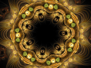 Картинка 3д графика fractal фракталы абстракция