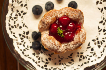 Картинка еда пирожные кексы печенье ягоды