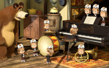 Картинка мультфильмы маша медведь мультик