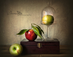 Картинка еда Яблоки композиция плоды сундучок