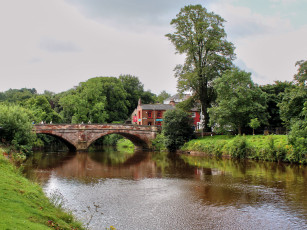 Картинка англия аплби ин уэстморленд природа реки озера река мост