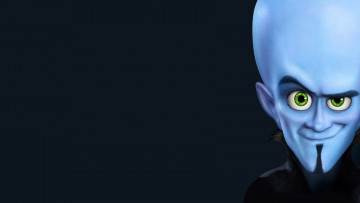 обоя мегамозг, мультфильмы, megamind, голова, улыбка