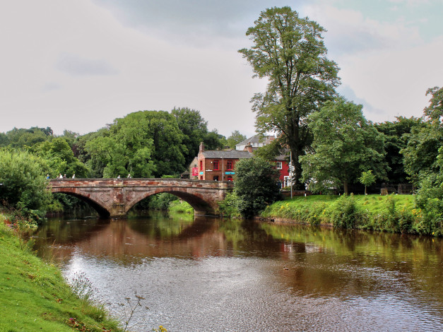 Обои картинки фото англия, аплби, ин, уэстморленд, природа, реки, озера, река, мост