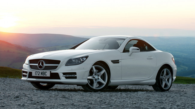 Обои картинки фото mercedes, slk, автомобили, benz, автомобиль, стиль, мощь, скорость