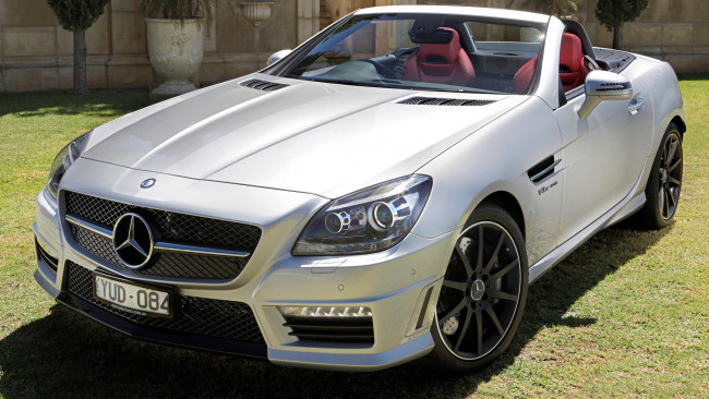 Обои картинки фото mercedes, slk, автомобили, benz, мощь, стиль, автомобиль, скорость