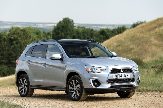 Обои картинки фото автомобили, mitsubishi, 2014, г, uk-spec, asx, 4, серый