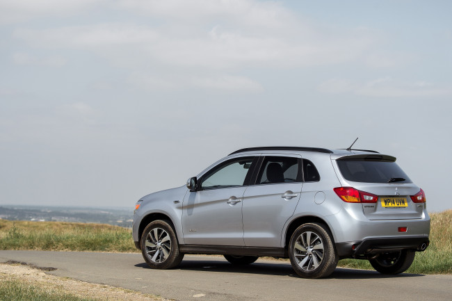 Обои картинки фото автомобили, mitsubishi, uk-spec, asx, 4, 2014, серый