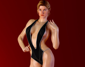 Картинка 3д+графика люди+ people девушка фон взгляд