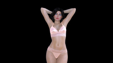 Картинка 3д+графика люди+ people фон взгляд девушка