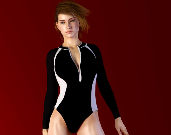 Обои картинки фото 3д графика, люди , people, фон, девушка, взгляд