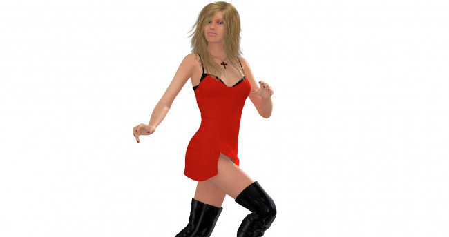 Обои картинки фото 3д графика, люди , people, фон, платье, взгляд, девушка