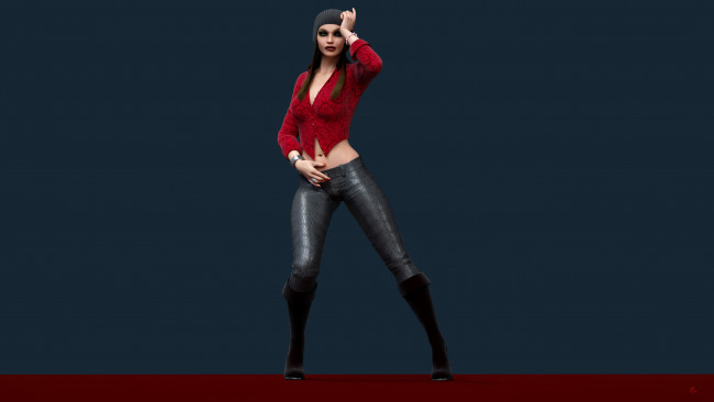 Обои картинки фото 3д графика, люди , people, фон, взгляд, девушка