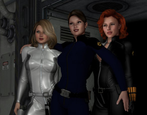 Картинка 3д+графика люди+ people фон взгляд девушки