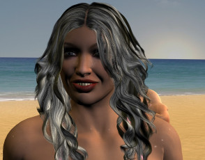 Картинка 3д+графика портрет+ portraits взгляд фон девушка