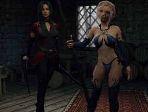 Картинка 3д+графика фантазия+ fantasy фон взгляд девушки