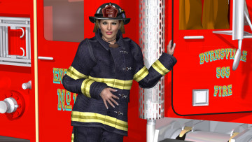 Картинка 3д+графика люди+ people взгляд фон девушка