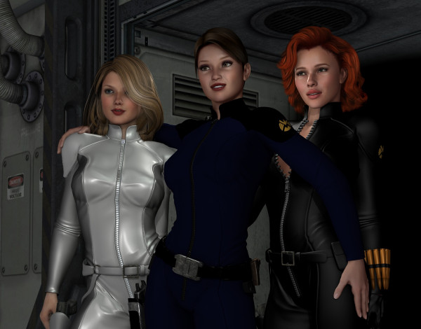 Обои картинки фото 3д графика, люди , people, фон, взгляд, девушки