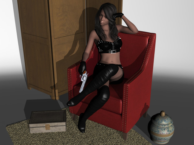 Обои картинки фото 3д графика, люди , people, фон, взгляд, девушка