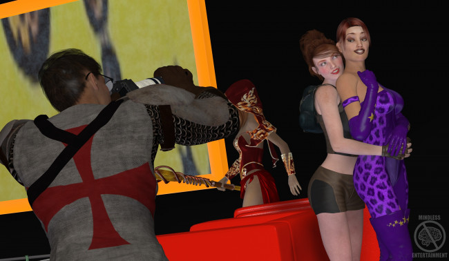 Обои картинки фото 3д графика, люди , people, фон, девушки, взгляд