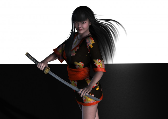 Обои картинки фото 3д графика, люди , people, фон, взгляд, девушка