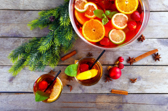 Картинка праздничные угощения глинтвейн корица