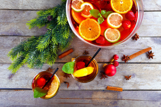 Обои картинки фото праздничные, угощения, глинтвейн, корица
