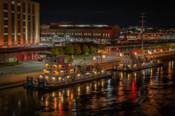 Картинка корабли баркасы+ +буксиры набережная