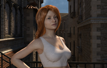 Картинка 3д+графика люди+ people девушка фон взгляд