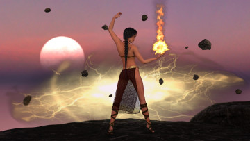 Картинка 3д+графика фантазия+ fantasy фон взгляд девушка