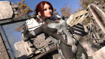 Картинка 3д+графика фантазия+ fantasy фон взгляд девушка