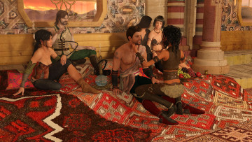 Картинка 3д+графика люди+ people фон взгляд девушки