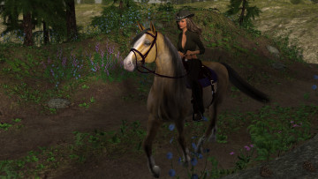 Картинка 3д+графика люди+и+животные+ people+and+animals взгляд девушка фон