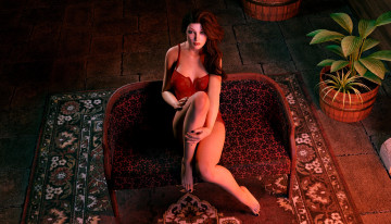 Картинка 3д+графика люди+ people фон взгляд девушка